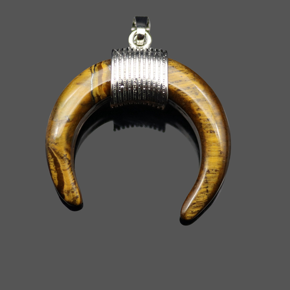 Cresent Moon Horn Pendant Necklaces Women Moon Gothic Choker Necklace