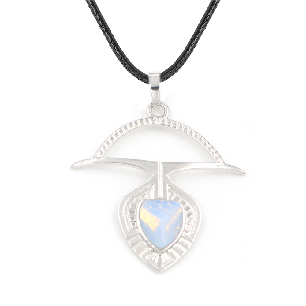 A crystal faceted drop drop pendant healing gem necklace, a gift for women and men