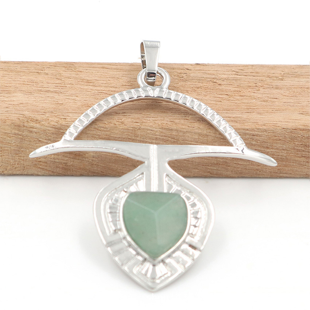 A crystal faceted drop drop pendant healing gem necklace, a gift for women and men