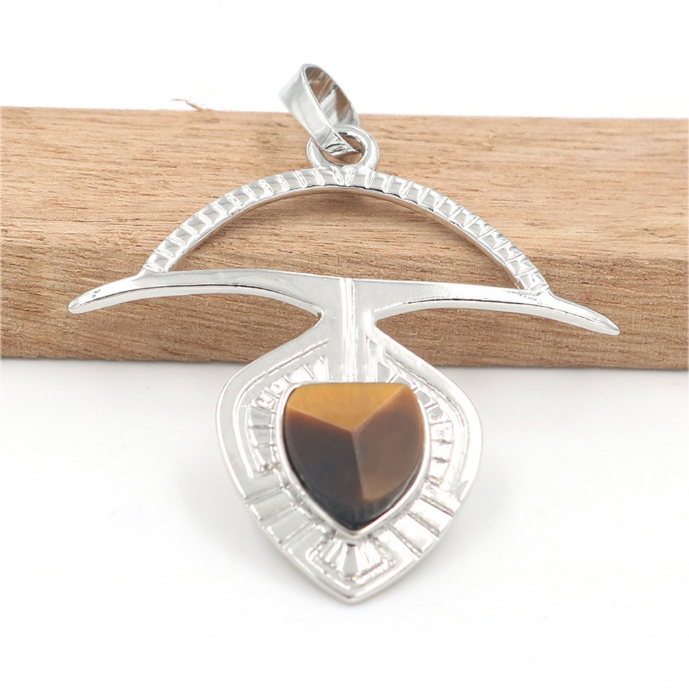 A crystal faceted drop drop pendant healing gem necklace, a gift for women and men