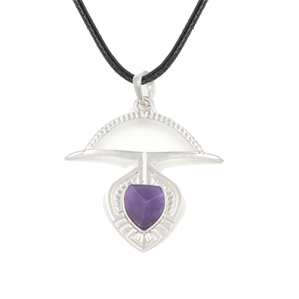 A crystal faceted drop drop pendant healing gem necklace, a gift for women and men