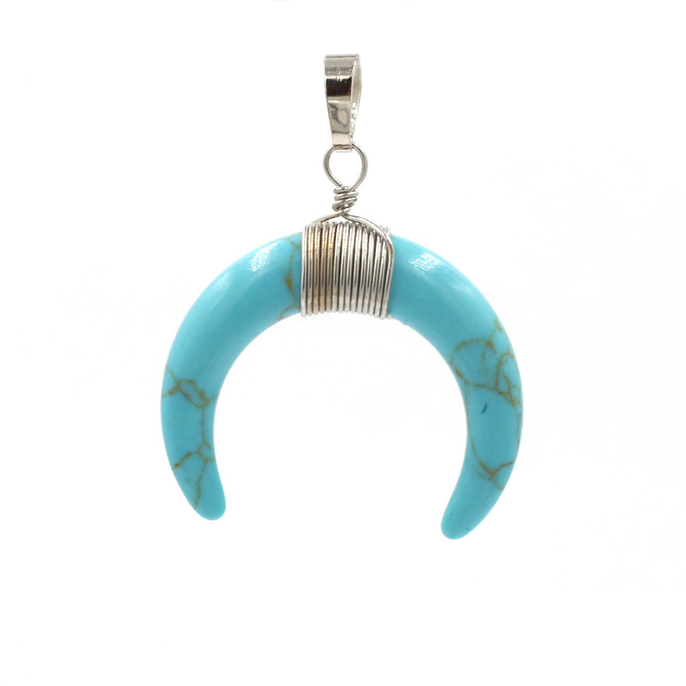 Cresent Moon Horn Pendant Necklaces Women Moon Gothic Choker Necklace