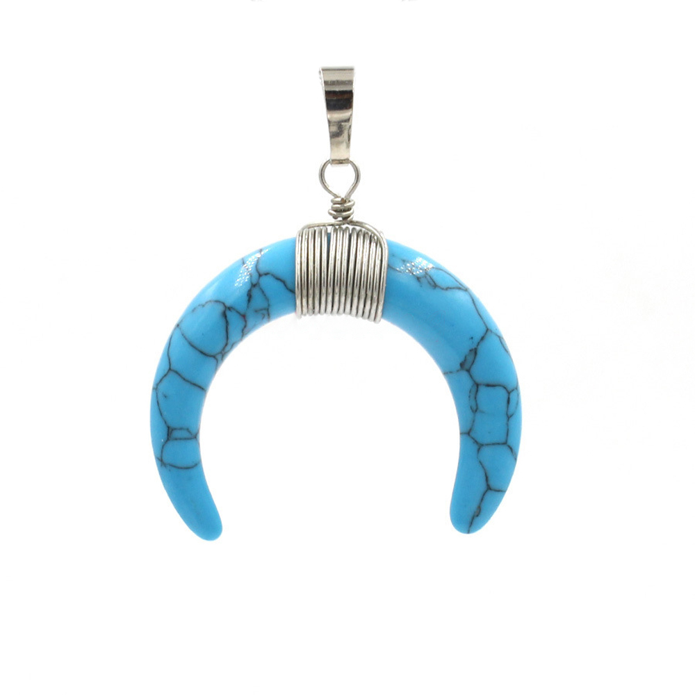 Cresent Moon Horn Pendant Necklaces Women Moon Gothic Choker Necklace