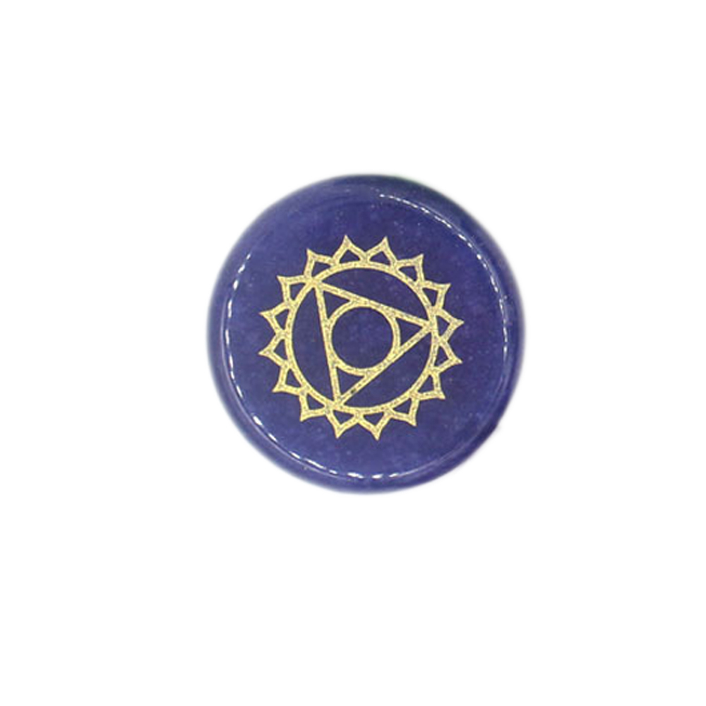 Chakra stone set - healing crystal with carved chakra symbols of stone chakra stone pieces artifacts