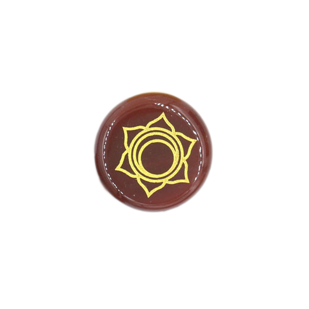 Chakra stone set - healing crystal with carved chakra symbols of stone chakra stone pieces artifacts