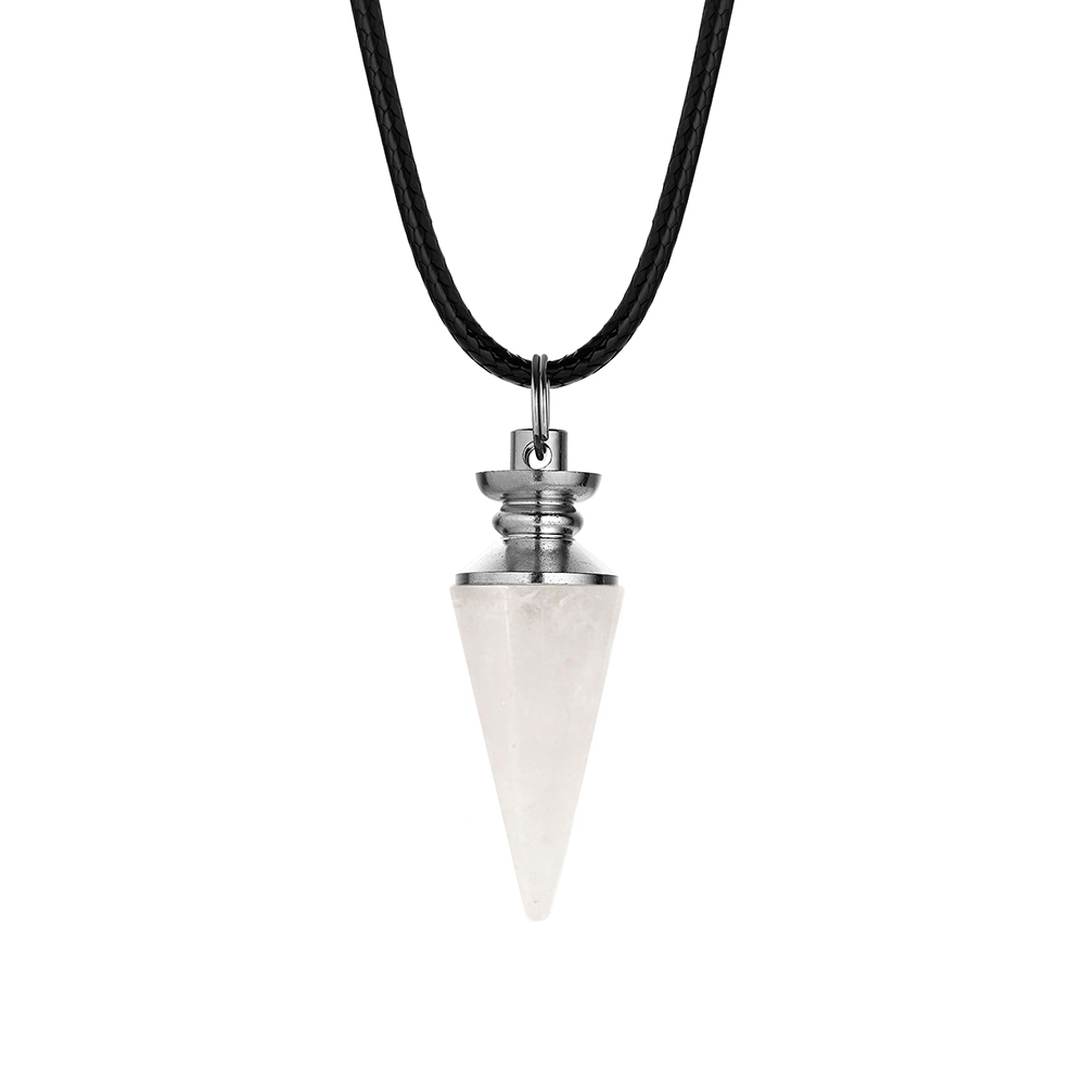 Crystal Pendant Gem Chakra Healing Stone Neckle Jewelry, Birthday Gift for Women and Men