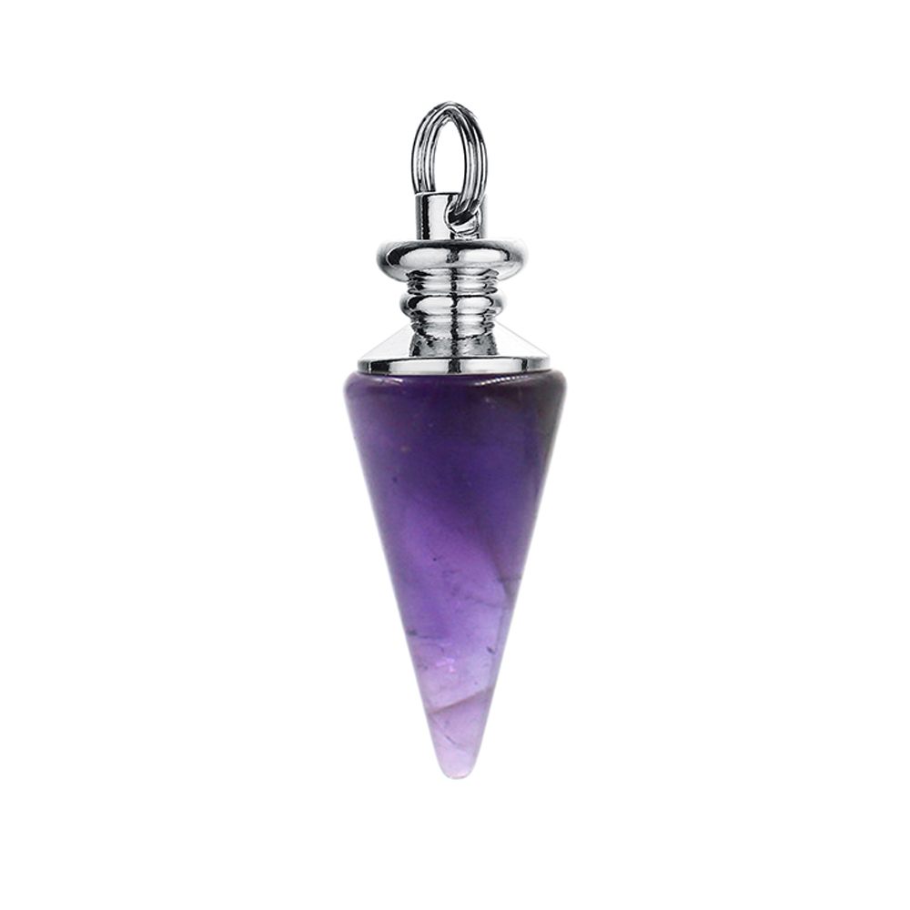Crystal Pendant Gem Chakra Healing Stone Neckle Jewelry, Birthday Gift for Women and Men