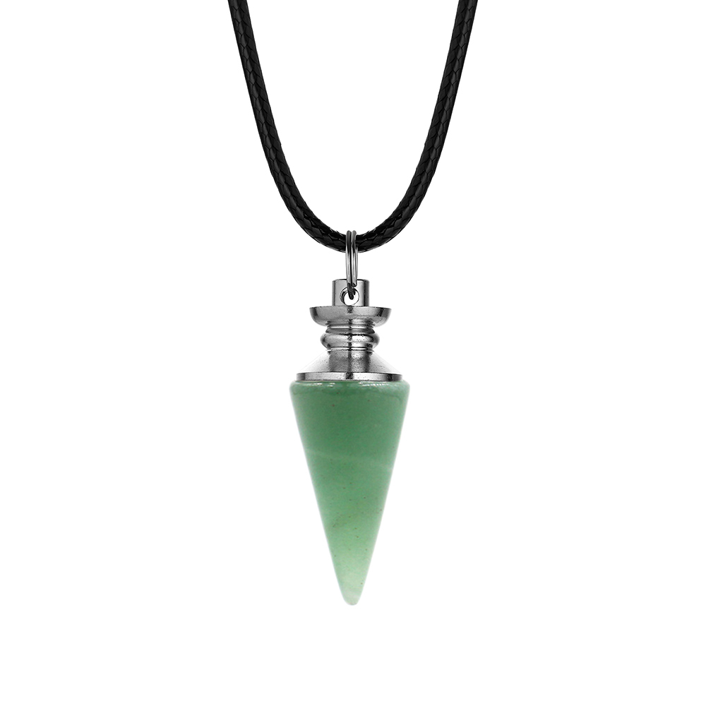 Crystal Pendant Gem Chakra Healing Stone Neckle Jewelry, Birthday Gift for Women and Men