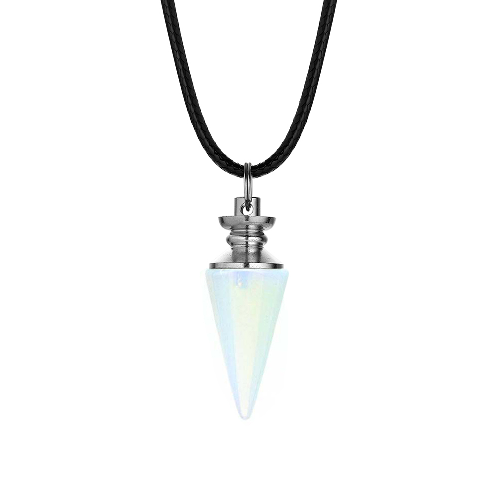 Crystal Pendant Gem Chakra Healing Stone Neckle Jewelry, Birthday Gift for Women and Men