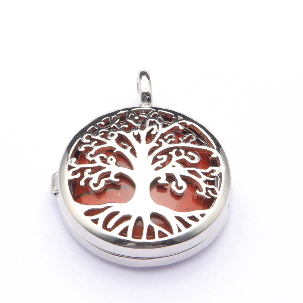 Fashion hollow tree of life pendant healing crystal pendant necklace jewelry gift