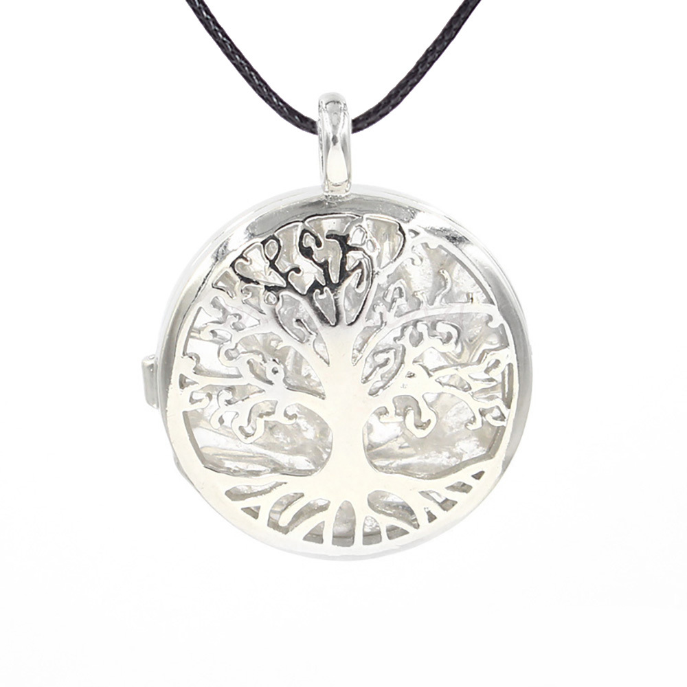 Fashion hollow tree of life pendant healing crystal pendant necklace jewelry gift