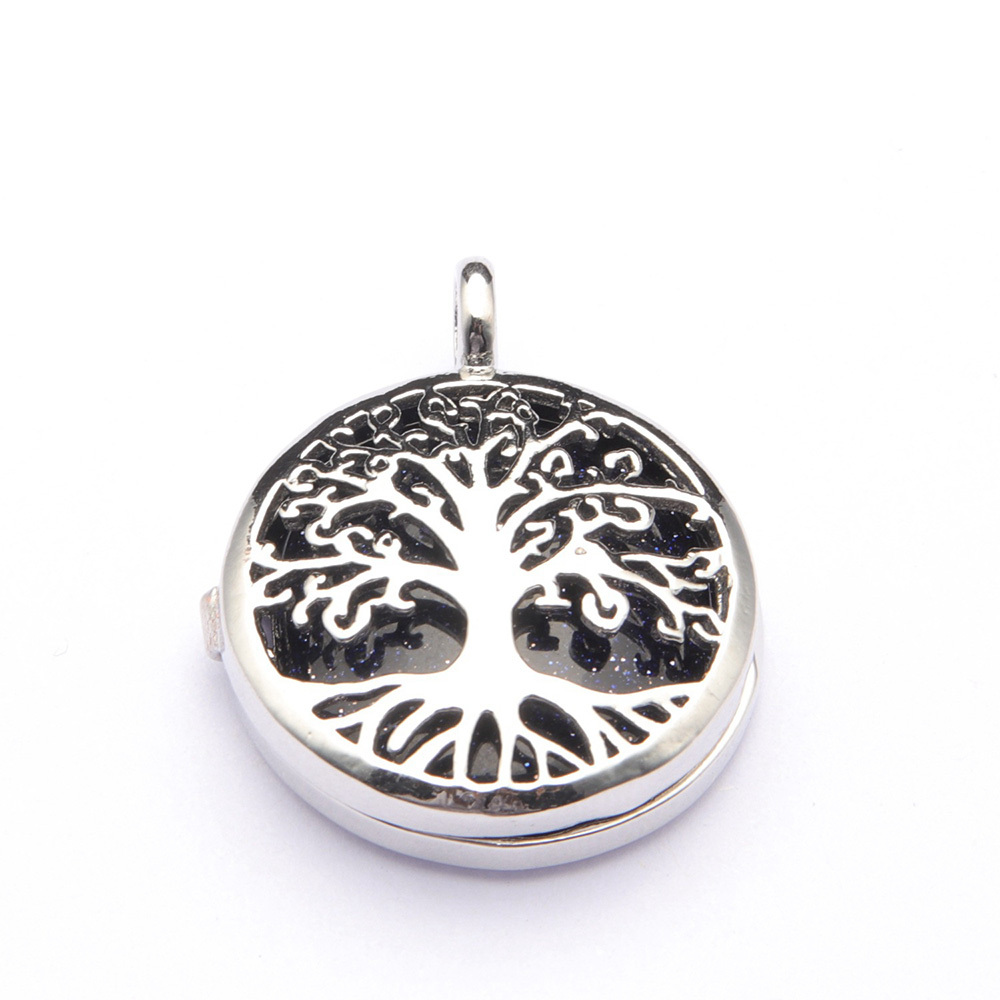 Fashion hollow tree of life pendant healing crystal pendant necklace jewelry gift