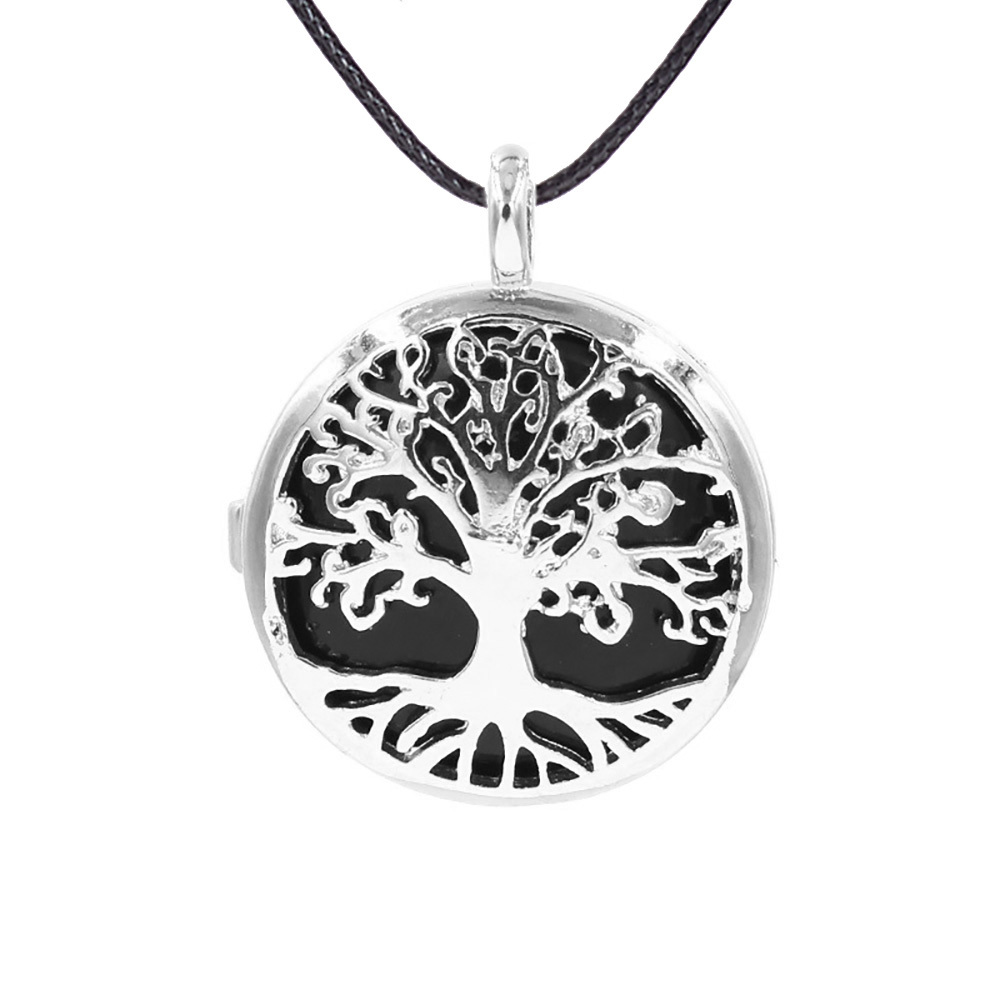 Fashion hollow tree of life pendant healing crystal pendant necklace jewelry gift