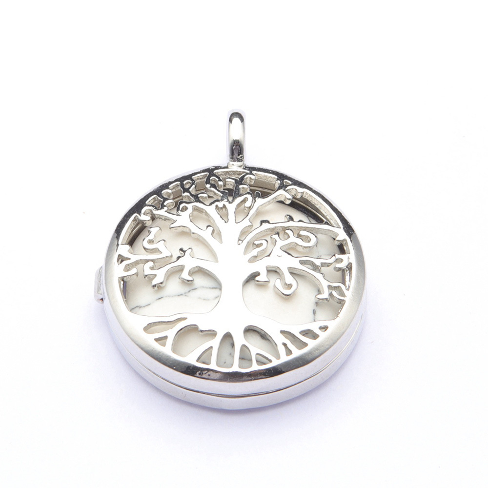 Fashion hollow tree of life pendant healing crystal pendant necklace jewelry gift