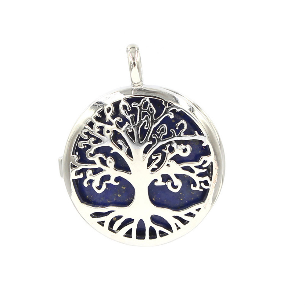Fashion hollow tree of life pendant healing crystal pendant necklace jewelry gift