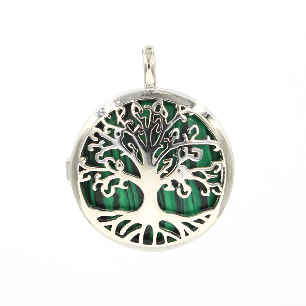 Fashion hollow tree of life pendant healing crystal pendant necklace jewelry gift