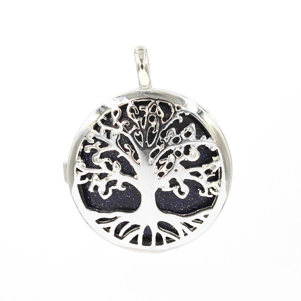 Fashion hollow tree of life pendant healing crystal pendant necklace jewelry gift