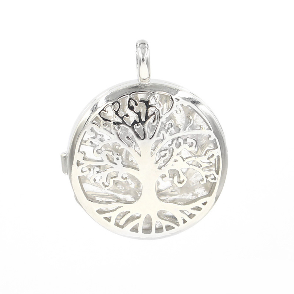 Fashion hollow tree of life pendant healing crystal pendant necklace jewelry gift