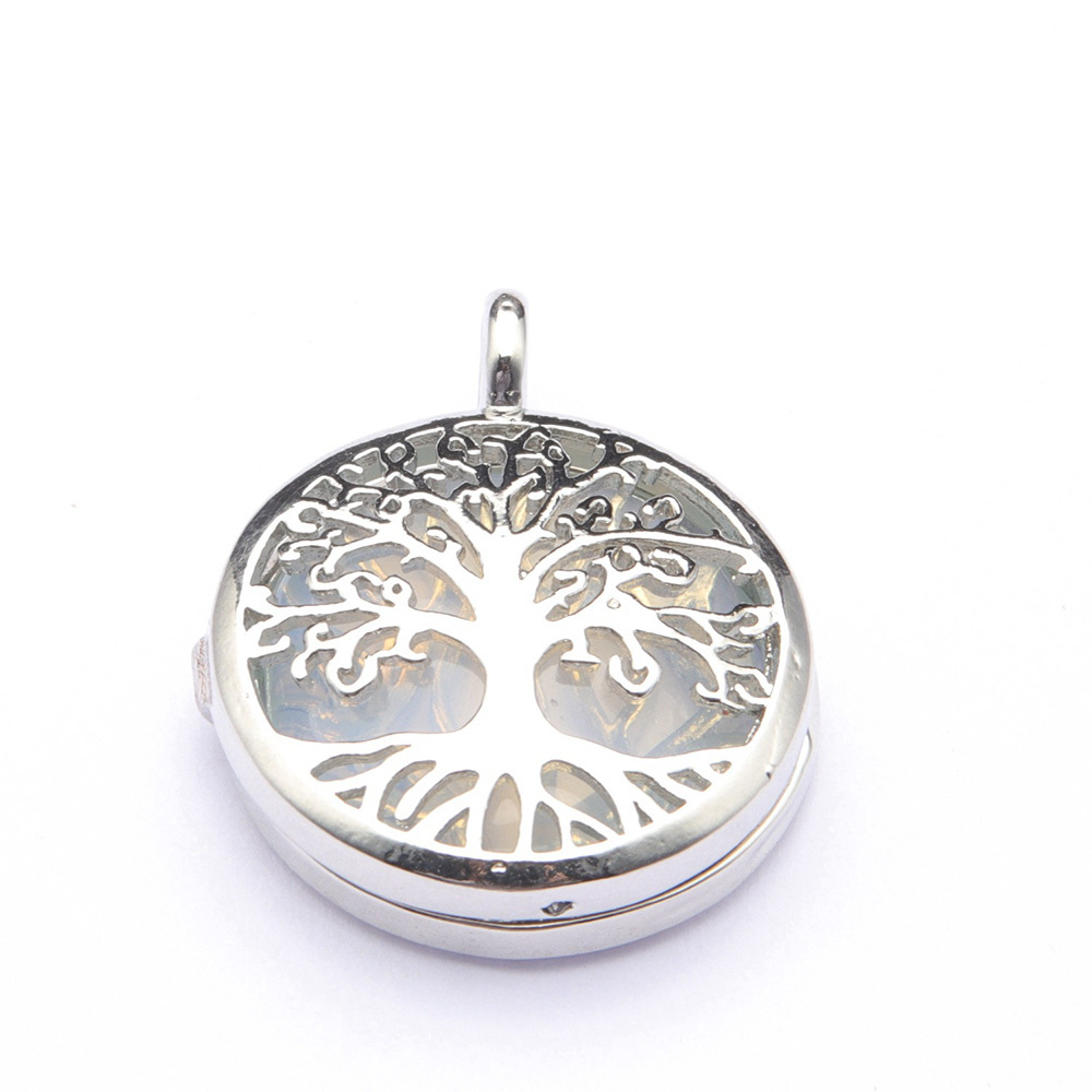 Fashion hollow tree of life pendant healing crystal pendant necklace jewelry gift