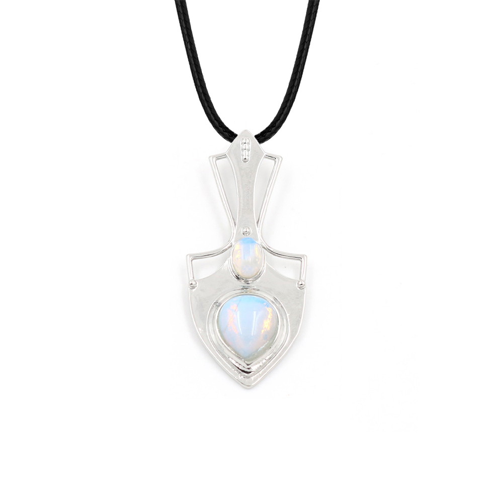 Crystal pendant note pendant necklace gemstone jewelry, gift for men, women