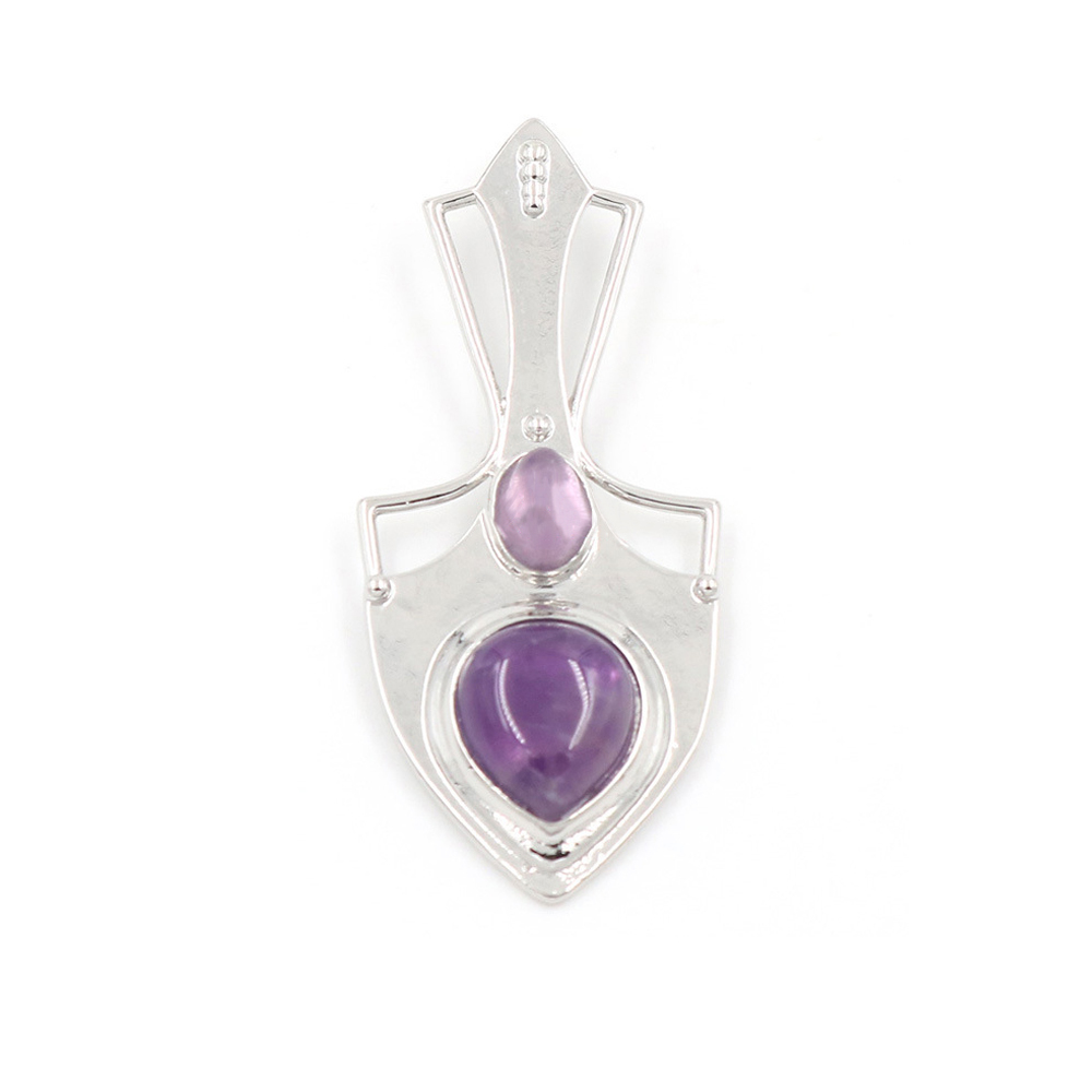 Crystal pendant note pendant necklace gemstone jewelry, gift for men, women