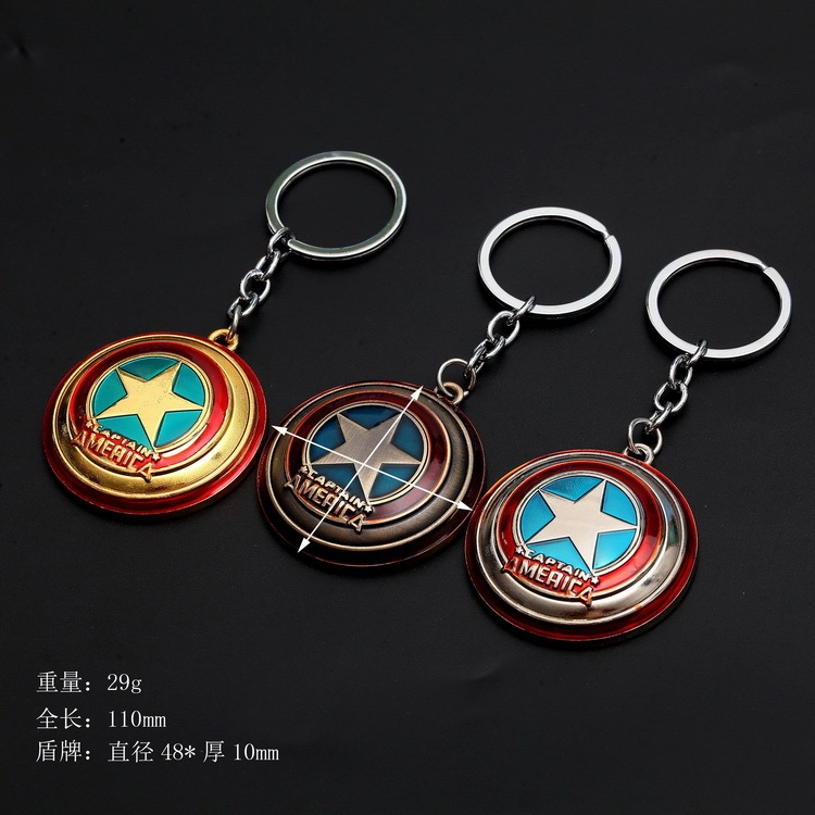 Avengers Captain America Iron Man Thor Hammer Key Chain Thanos Palm Key Chain Car Key Ring