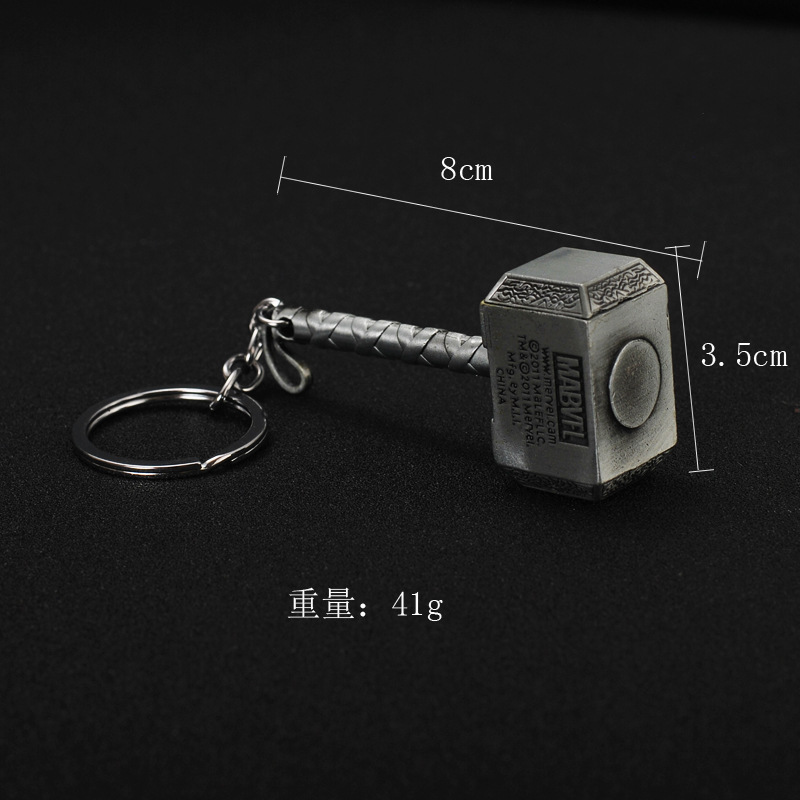 Avengers Captain America Iron Man Thor Hammer Key Chain Thanos Palm Key Chain Car Key Ring