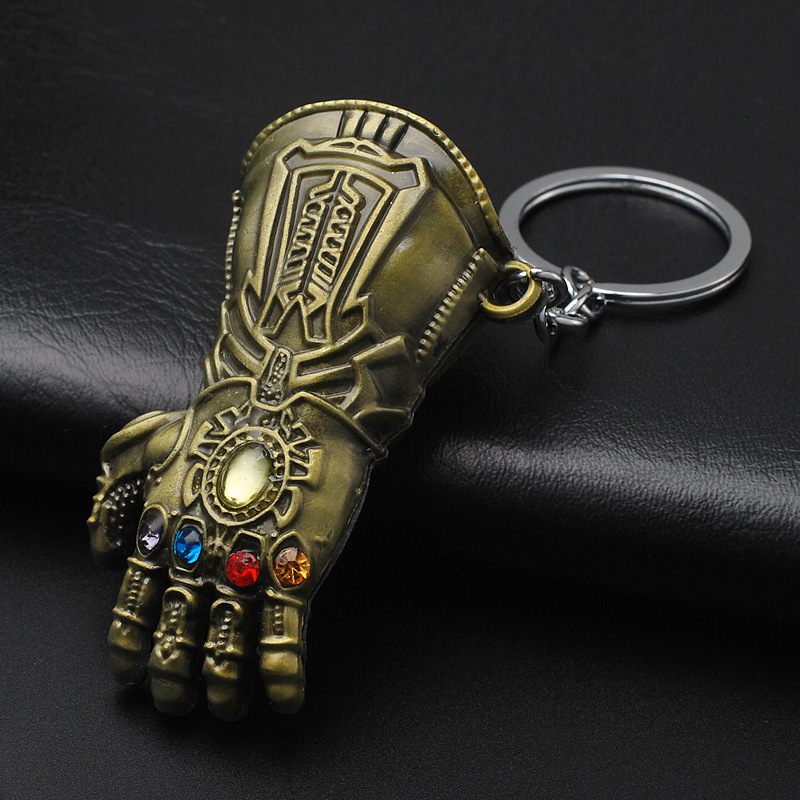 Avengers Captain America Iron Man Thor Hammer Key Chain Thanos Palm Key Chain Car Key Ring