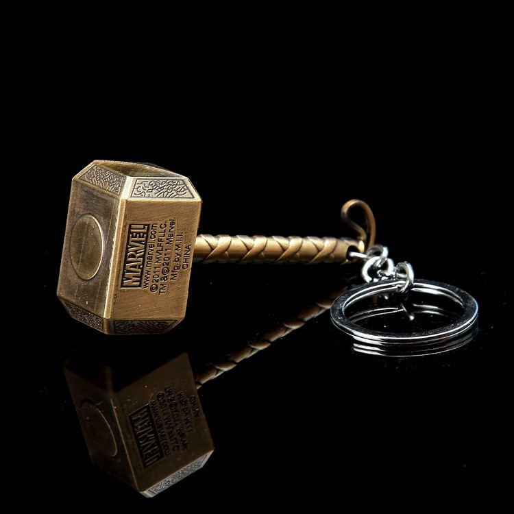 Avengers Captain America Iron Man Thor Hammer Key Chain Thanos Palm Key Chain Car Key Ring