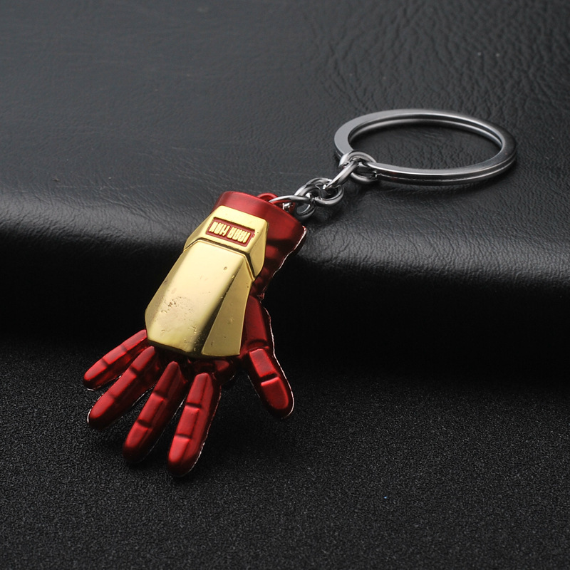Avengers Captain America Iron Man Thor Hammer Key Chain Thanos Palm Key Chain Car Key Ring