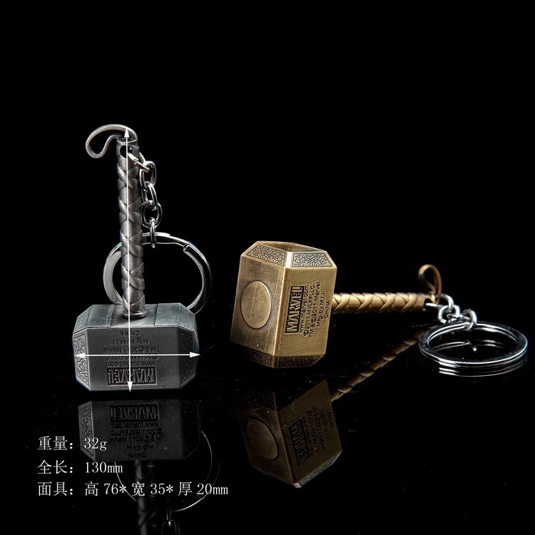 Avengers Captain America Iron Man Thor Hammer Key Chain Thanos Palm Key Chain Car Key Ring