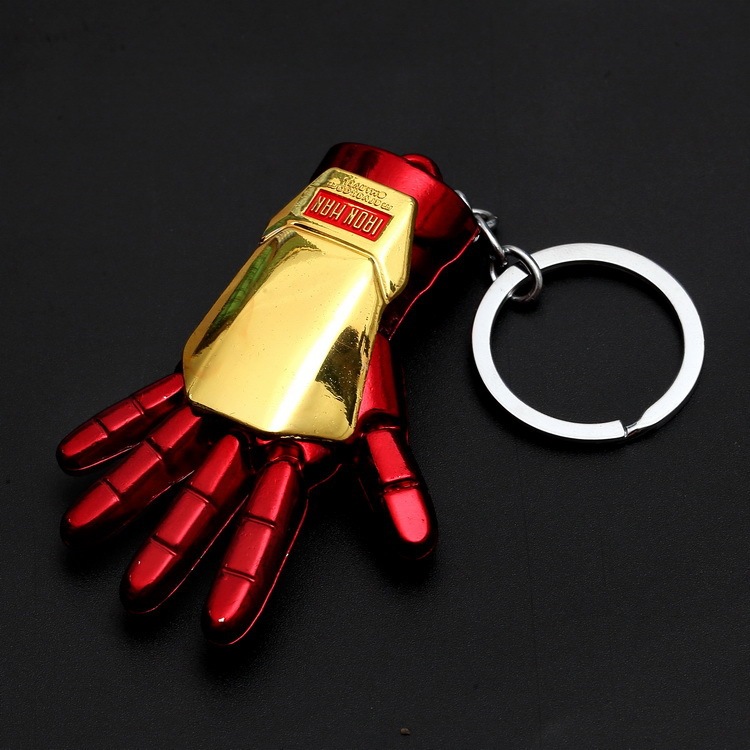 Avengers Captain America Iron Man Thor Hammer Key Chain Thanos Palm Key Chain Car Key Ring