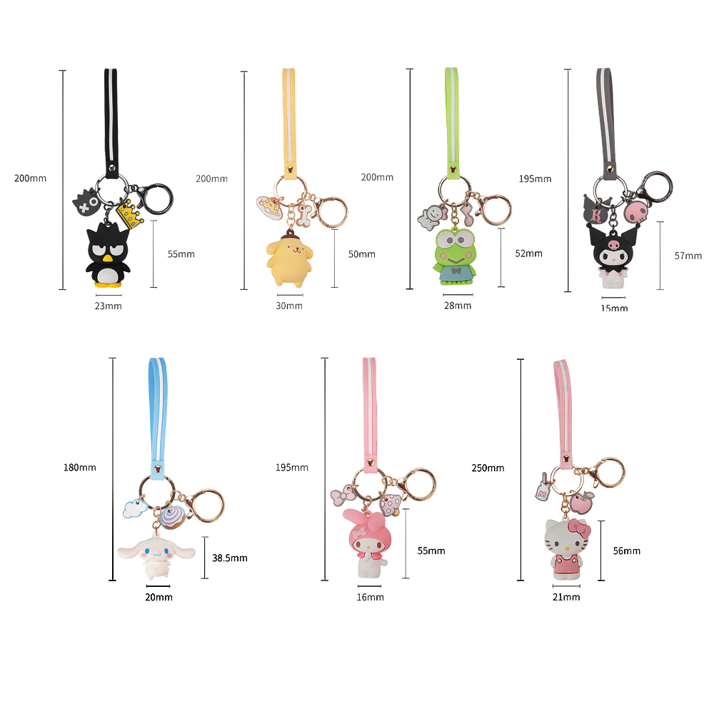 Cartoon Keychain Hello Kitty Womens Purse Charms For Handbags Decor Accessories Cute Key Chain Anime Cartoon Melody Keychains Kawaii Purse Charms Wome