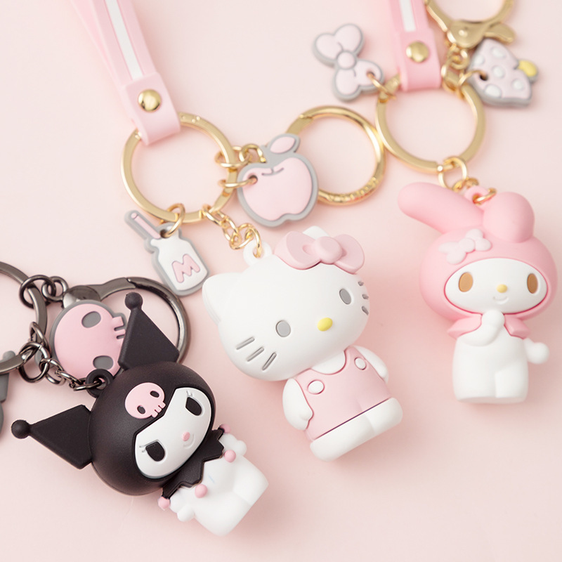 Cartoon Keychain Hello Kitty Womens Purse Charms For Handbags Decor Accessories Cute Key Chain Anime Cartoon Melody Keychains Kawaii Purse Charms Wome