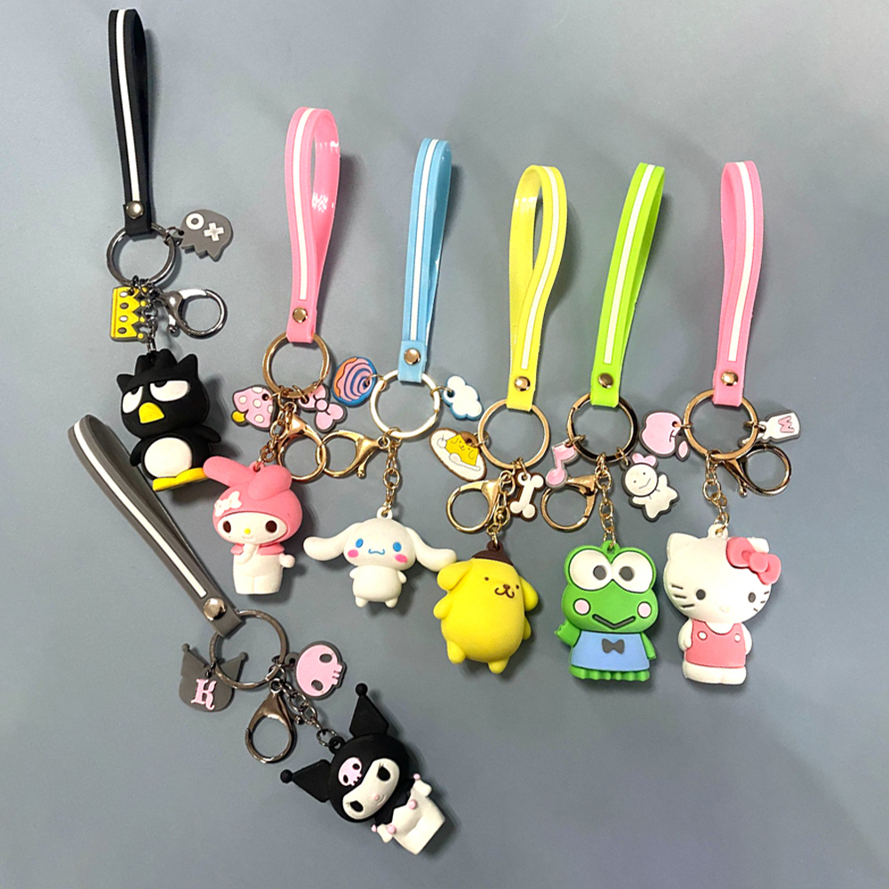 Cartoon Keychain Hello Kitty Womens Purse Charms For Handbags Decor Accessories Cute Key Chain Anime Cartoon Melody Keychains Kawaii Purse Charms Wome