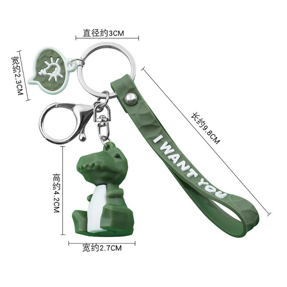 Cartoon geometric faceted animal key ring pendant