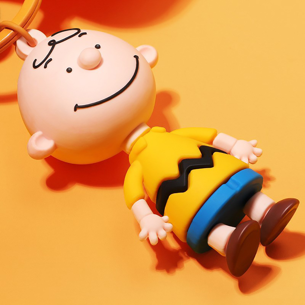 Snoopy Charlie Airpods2 Protective Case Loving Anti-Loss Wireless Ear Case Key Ring