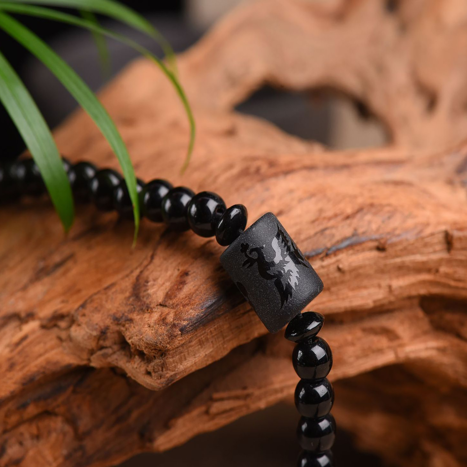 108 multi-loop synthetic obsidian bracelets