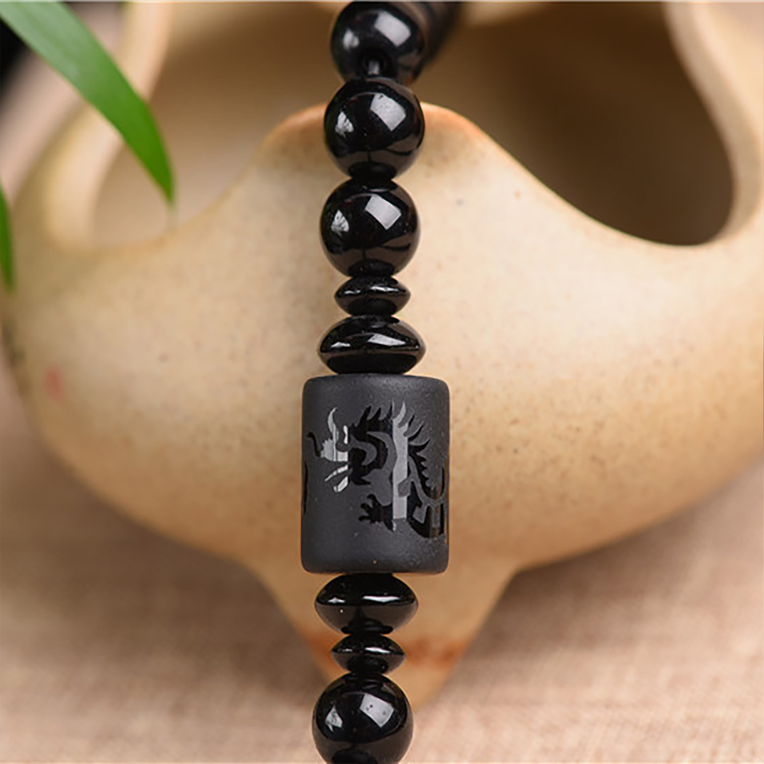 108 multi-loop synthetic obsidian bracelets