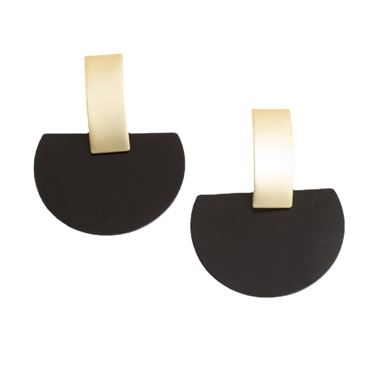 Fashion temperament earrings irregular geometry earrings solid color studs