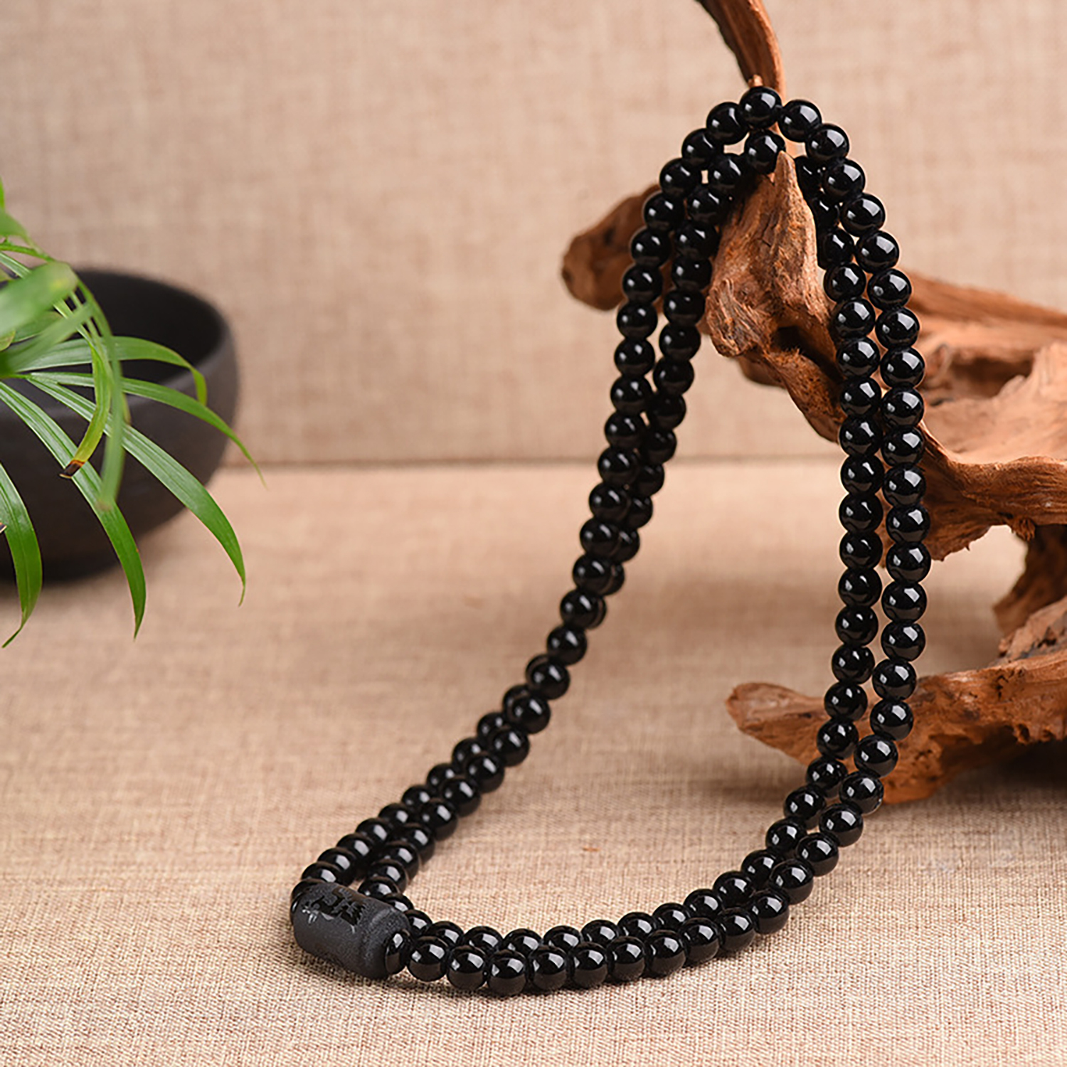 108 multi-loop synthetic obsidian bracelets
