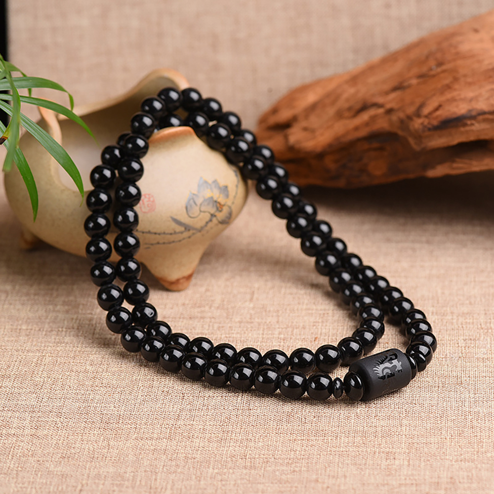 108 multi-loop synthetic obsidian bracelets