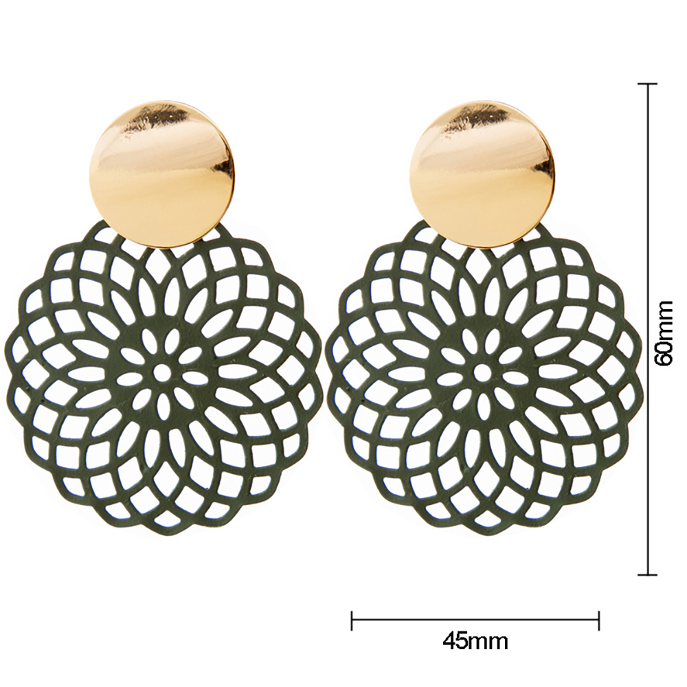 Vintage hollow flower earrings for women