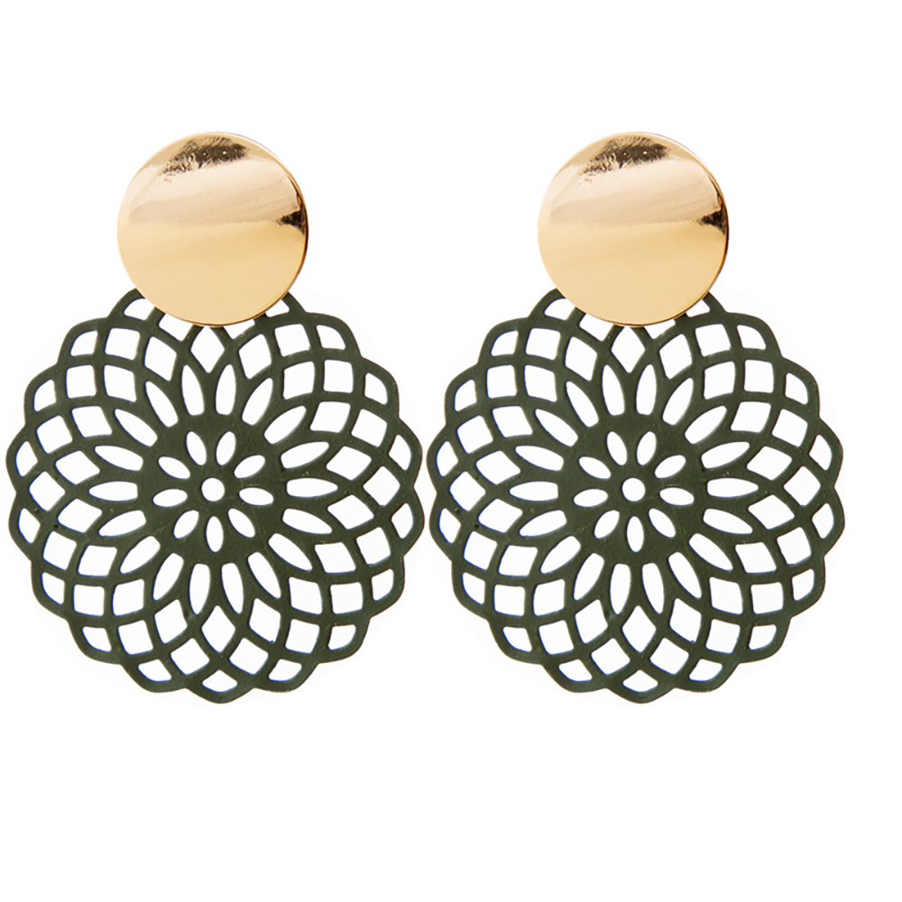Vintage hollow flower earrings for women