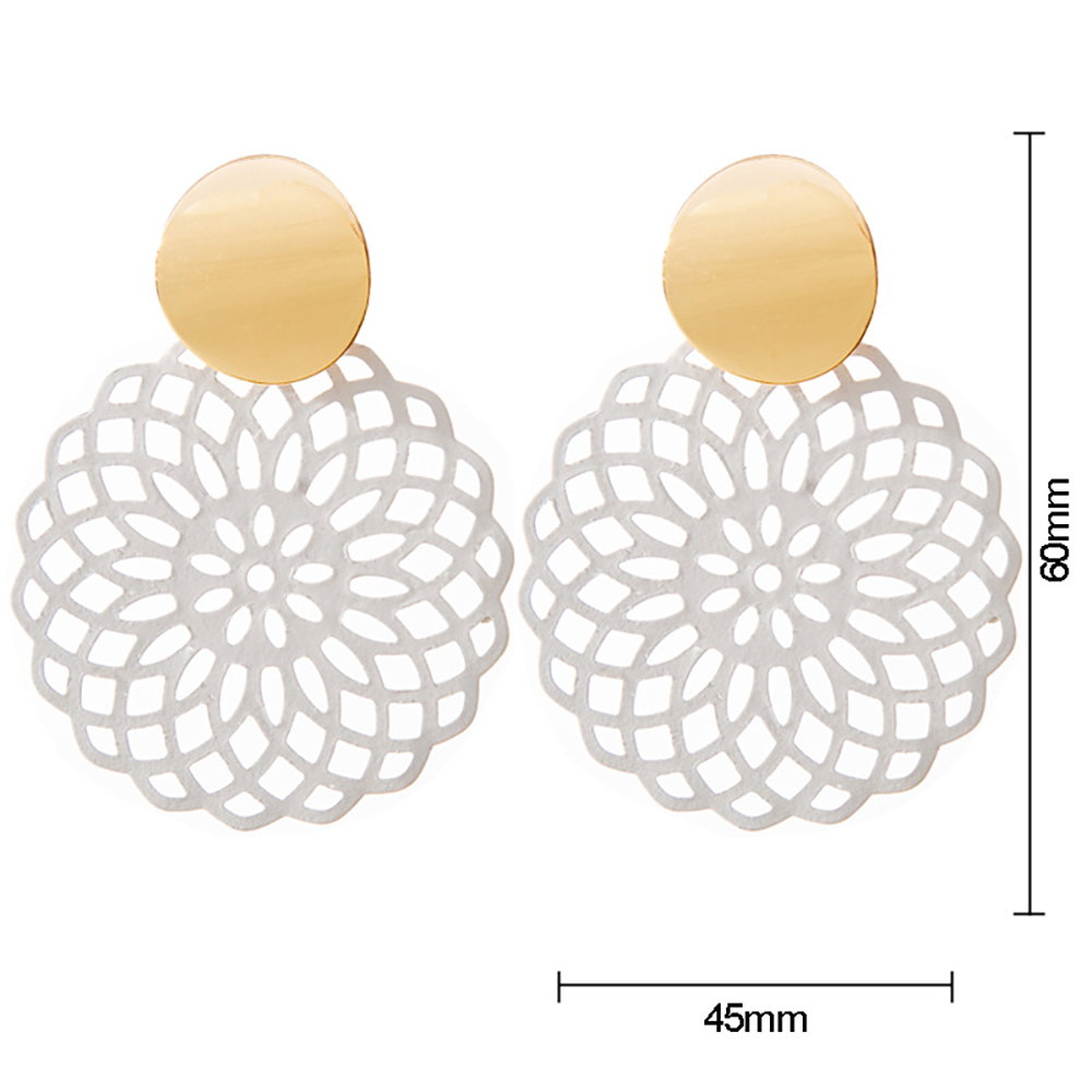 Vintage hollow flower earrings for women
