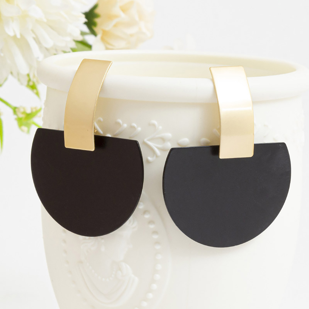 Fashion temperament earrings irregular geometry earrings solid color studs