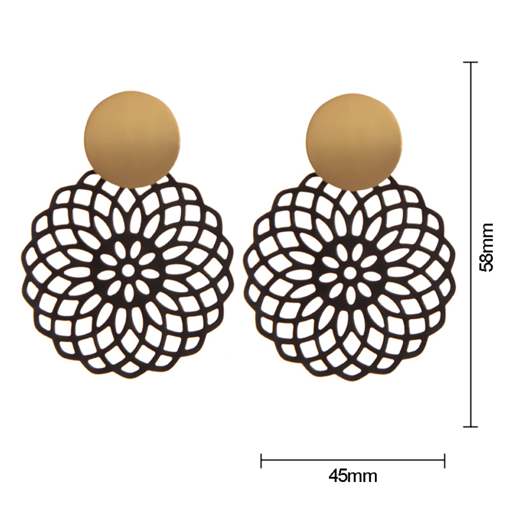 Vintage hollow flower earrings for women
