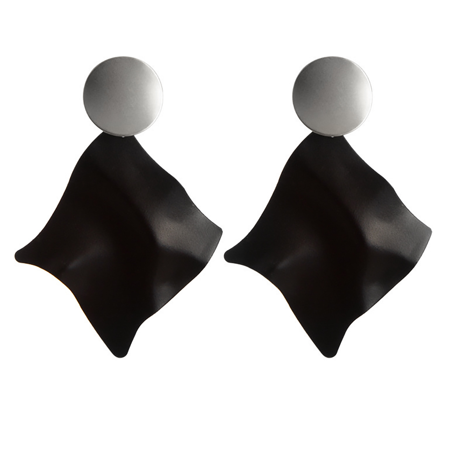 Geometric vintage earrings with black gold drop earrings