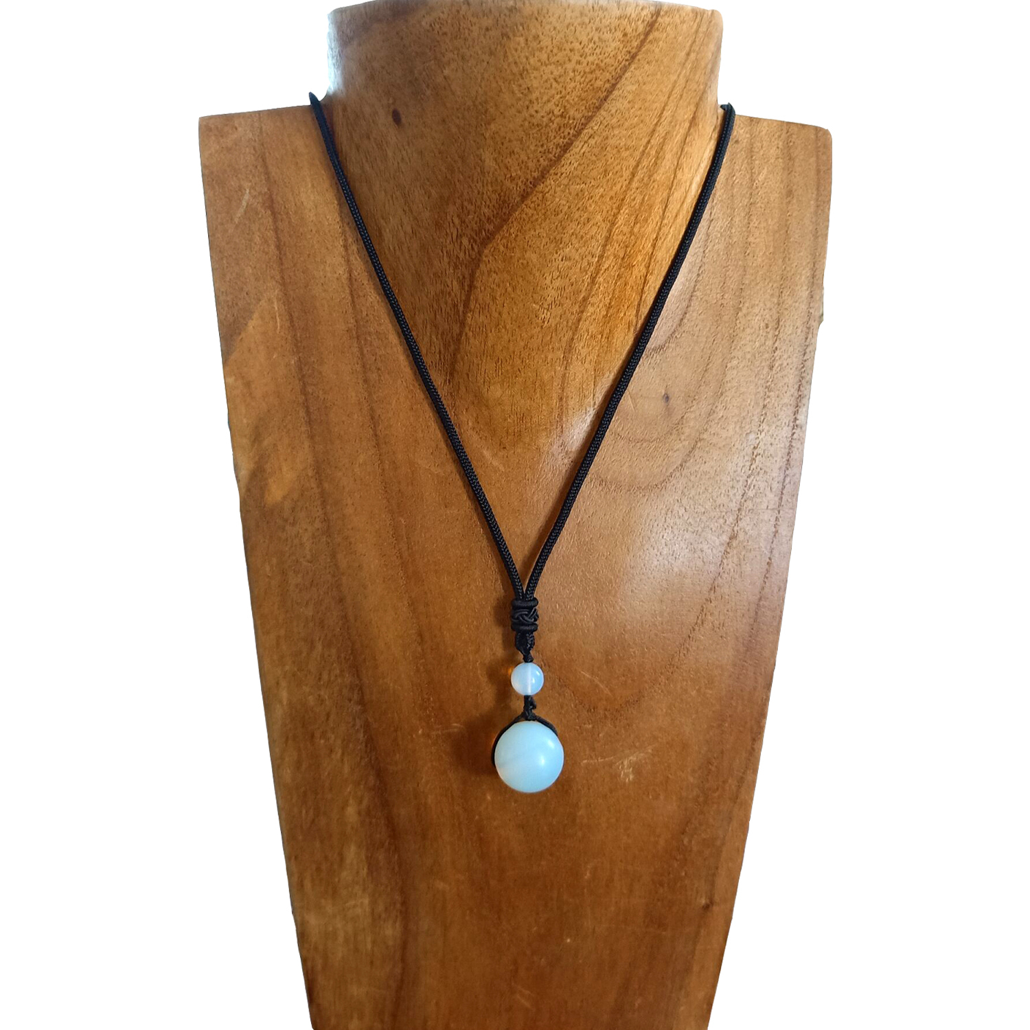 Round bead lovers sweater necklace men and women transfer bead pendant necklace