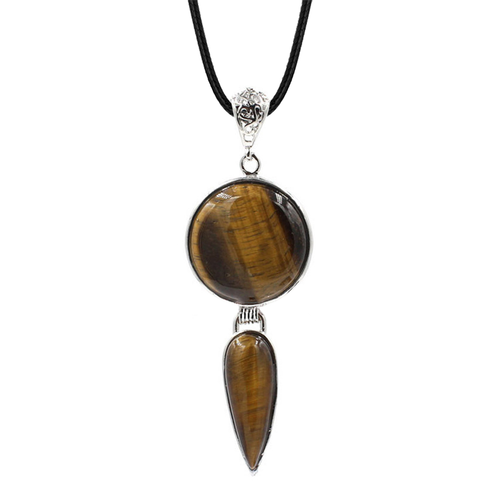 Crystal pendant long water drop pendant necklace gemstone jewelry, for men, women